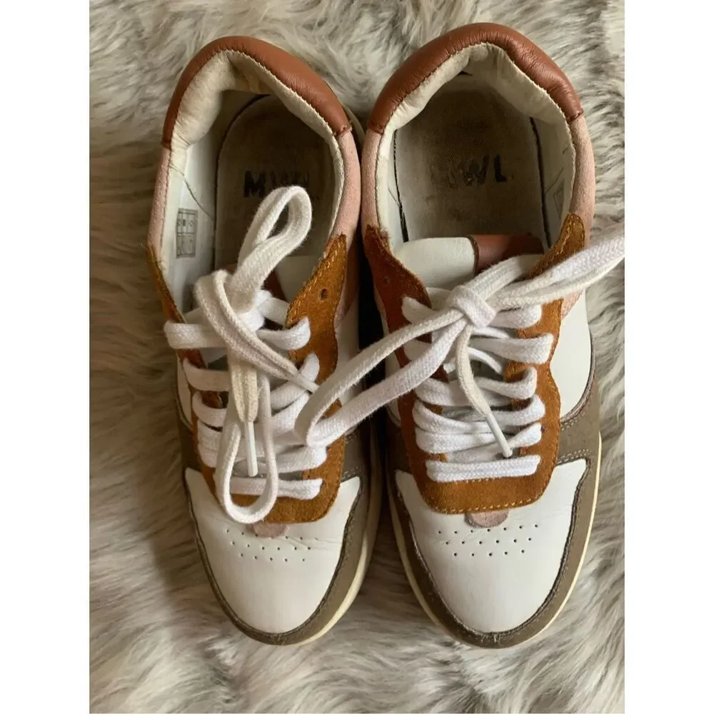 Madewell size 6.5M Court Sneakers in Nubuck and Recycled Leather